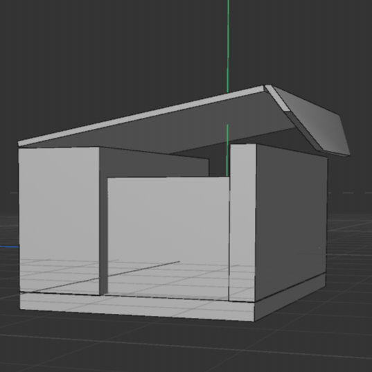 Side View of Glasses Case in Cinema4D