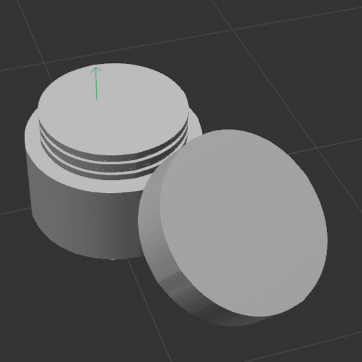 Face Cream with Open Lid in Cinema4D