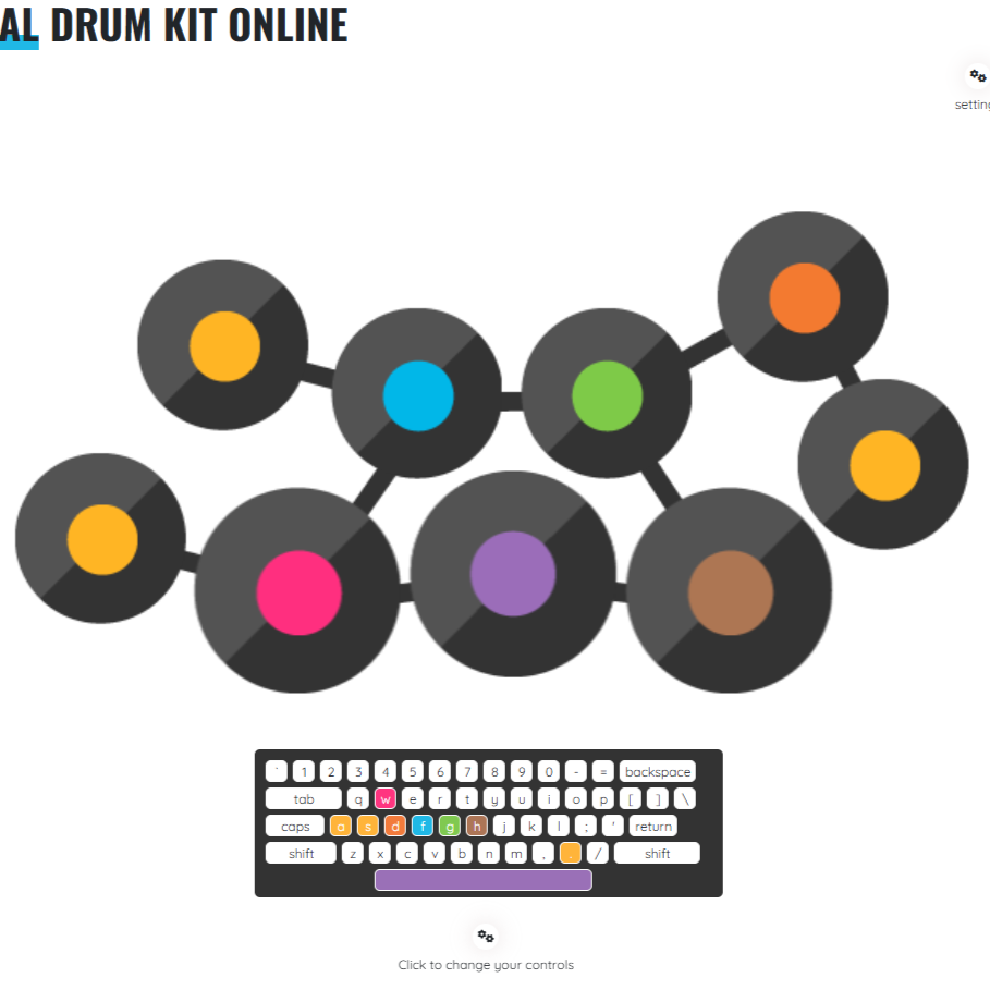 An online drum kit. Experimented interactions with the back of the Makey Makey.<br>
                <a href='https://www.playdrumsonline.com/onlinedrumkit'>https://www.playdrumsonline.com/onlinedrumkit</a>