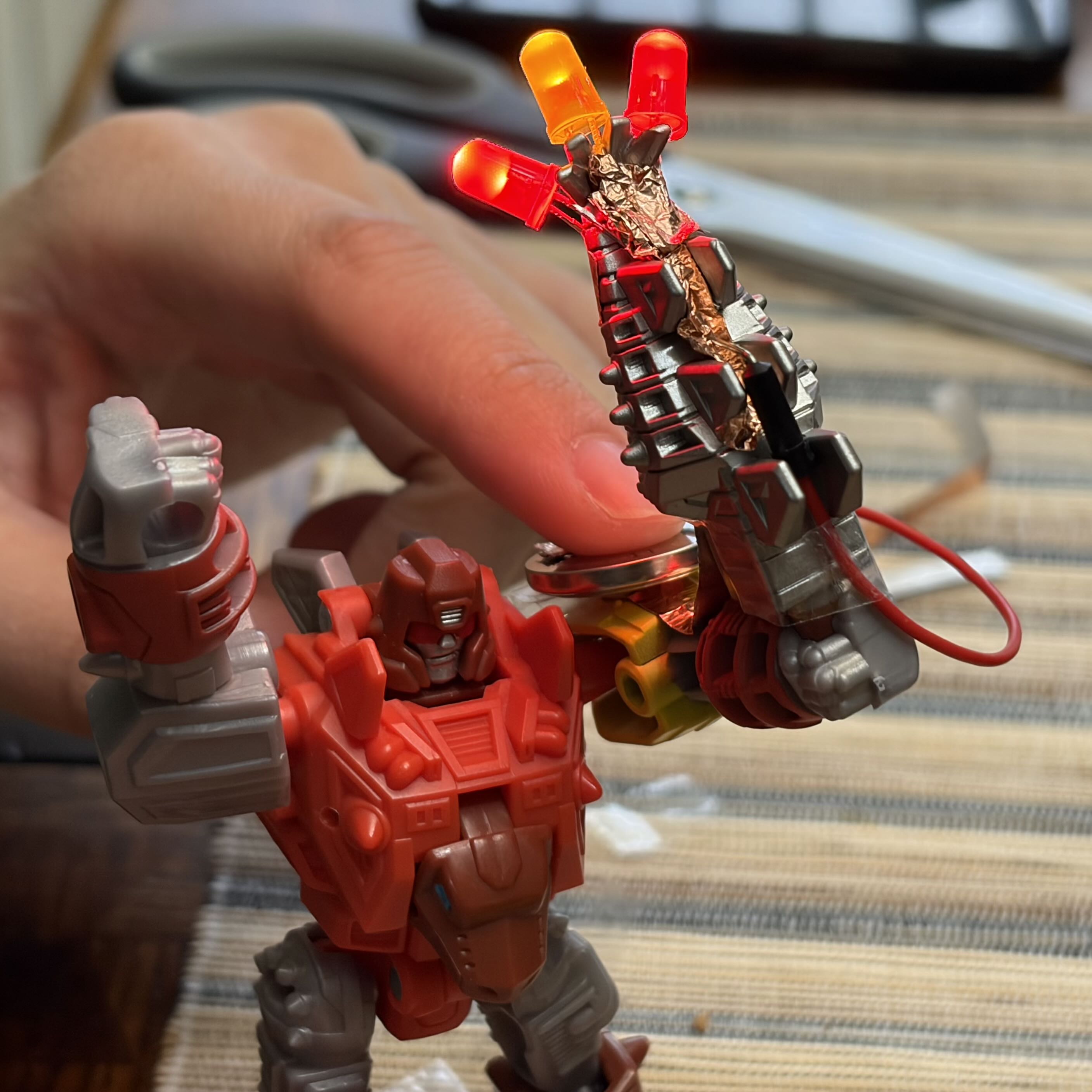 Experimenting with a tap feature in order to make the lights turn on (like a switch)