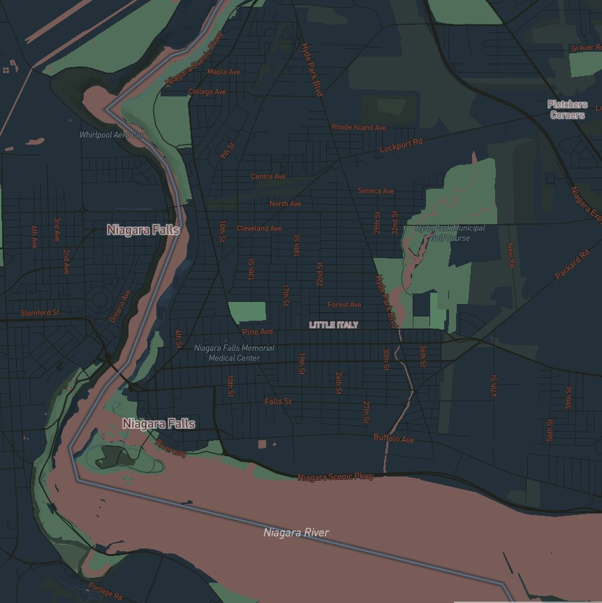 Working with Mapbox's labels and its visibility on colors. I was not really fond of this color palette.