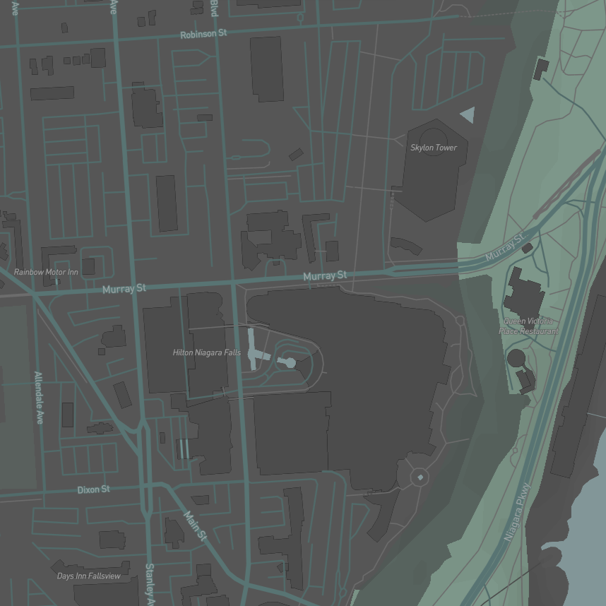 Working with Mapbox's building extrusions in 2D/a bird's eye view.