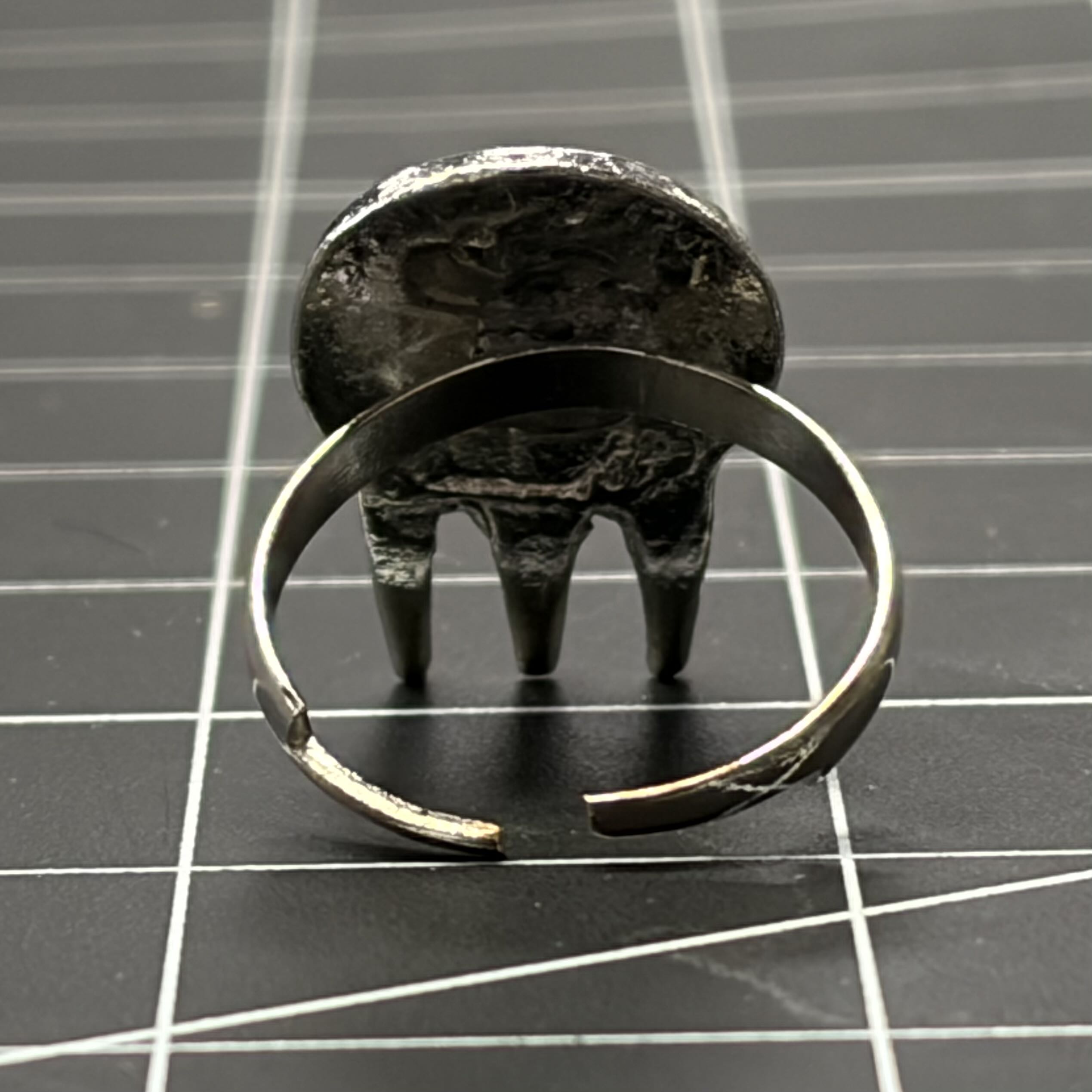 The back of my skull ring. The ring itself seemed too thin to be able to be scanned properly.