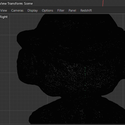 The initial wireframe of my plushie imported from Meshmixer to Cinema4D. This looked horrendous.